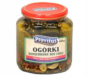OGÓRKI KONSERWOWE HOT CHILLI 640g
