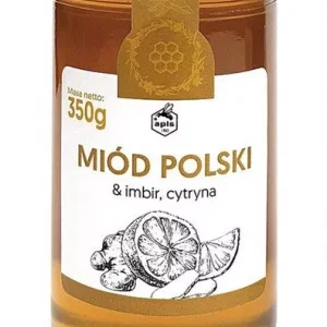 Apis Miód Polski imbir i cytryna 350g