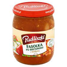 Pudliszki Fasolka po bretońsku z kiełbasą 500g