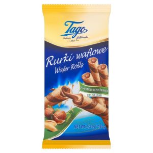 Tagos Rurki waflowe z kremem orzechowym 150g