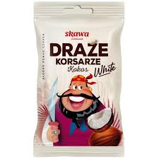 Skawa draże korsarze kokos White 70g