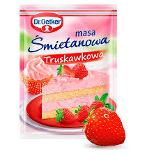 Dr.Oetker masa śmietankowa truskawkowa  z kawałkami owoców 89g